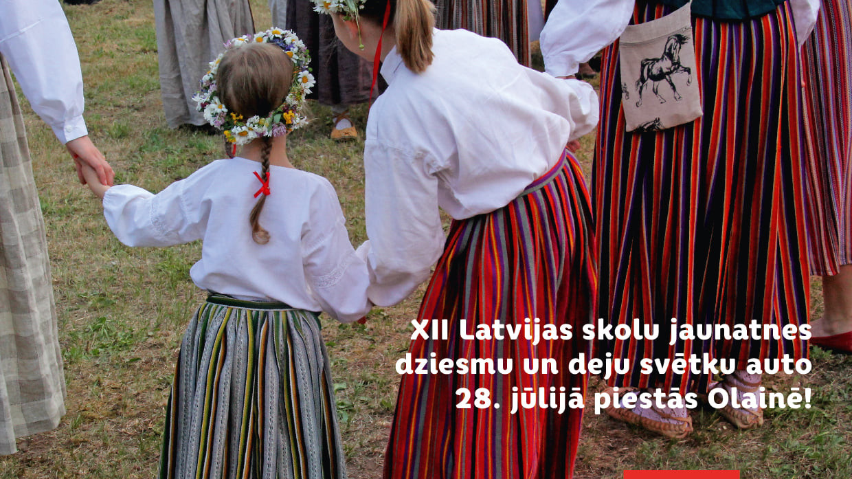 28. jūlijā norisināsies XII Latvijas Skolu jaunatnes dziesmu un deju svētki