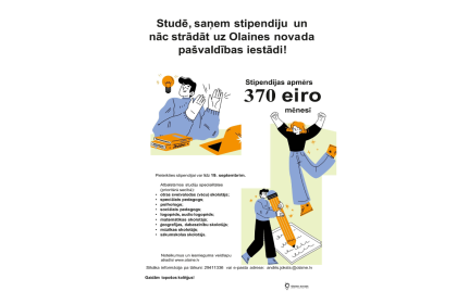 Līdz 19.septembrim iespēja pieteikties pašvaldības stipendijām