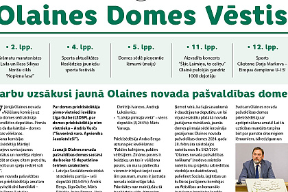 Iznācis "Olaines Domes Vēstis" jūnija izdevums