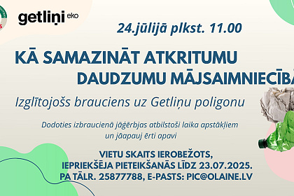 Pieaugušo izglītības centrs aicina pieteikties izglītojošam braucienam uz Getliņu poligonu.