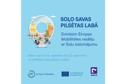 Aicinām iesaistīties Eiropas Mobilitātes nedēļas soļu izaicinājumā!