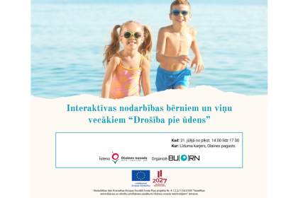 Aicinām uz interaktīvu nodarbību “Drošība pie ūdens” – 31. jūlijā Olainē