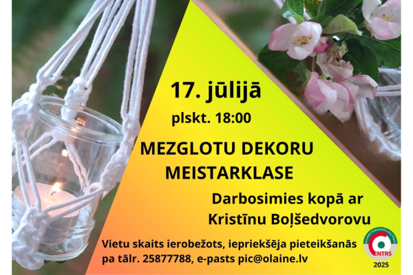 PIC aicina uz mezglotu dekoru meistarklasi 17.jūlijā