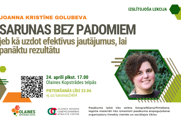 Izglītojoša lekcija "Sarunas bez padomiem jeb kā uzdot efektīvus jautājumus, lai panāktu rezultātu"