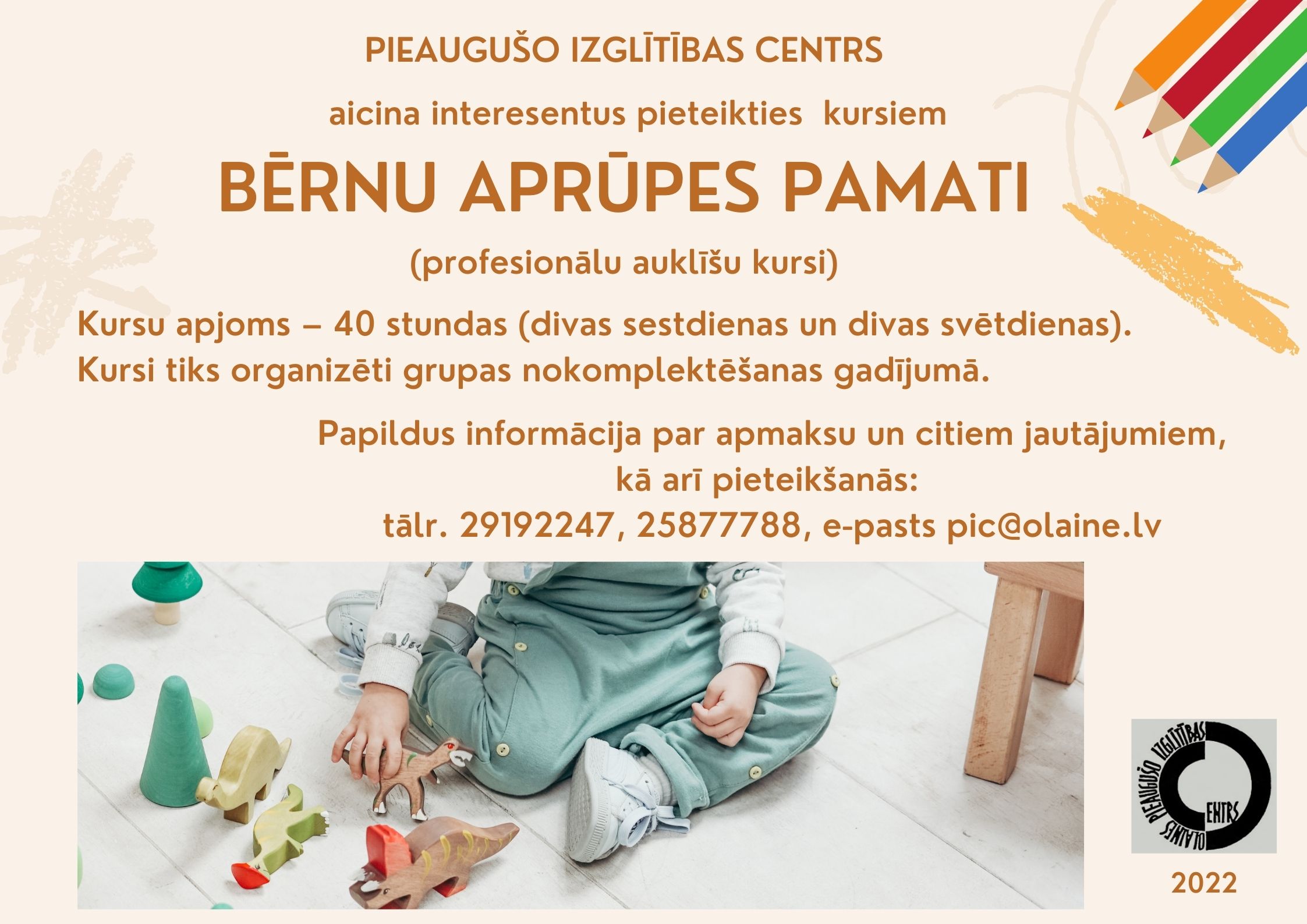 Informācija par auklīšu kursiem