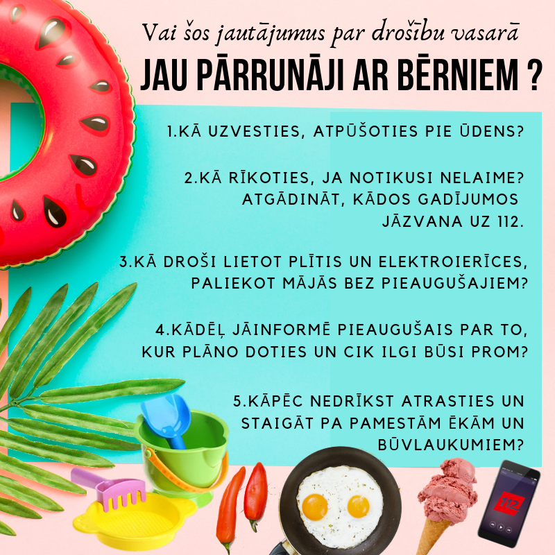 Bērnu drošība vasarā: 5 jautājumi, kas jāpārrunā ar bērniem - olaine.lv