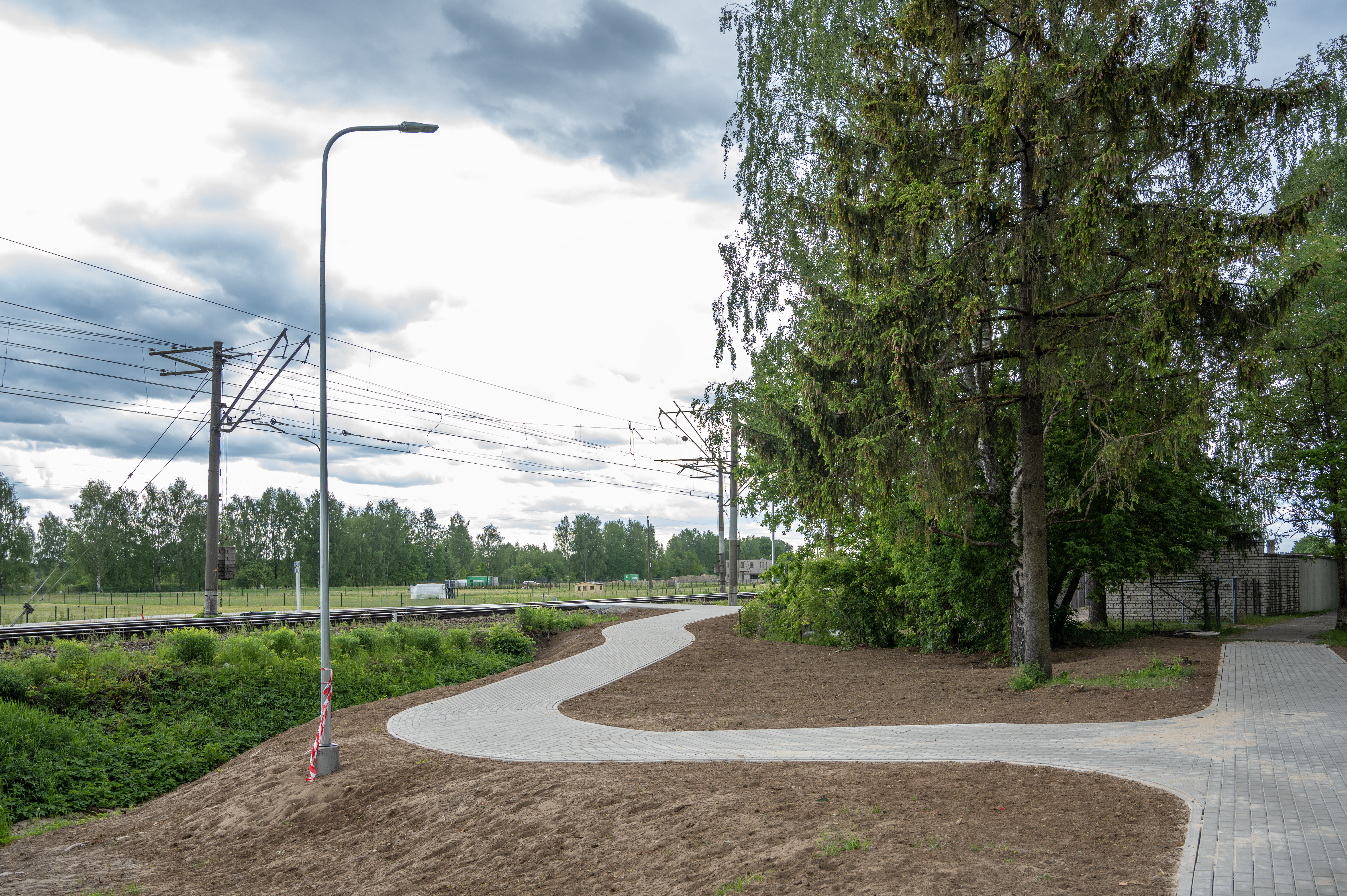 Apgaismojums gājēju pārejai pāri dzelzceļam Rīga-Jelgava