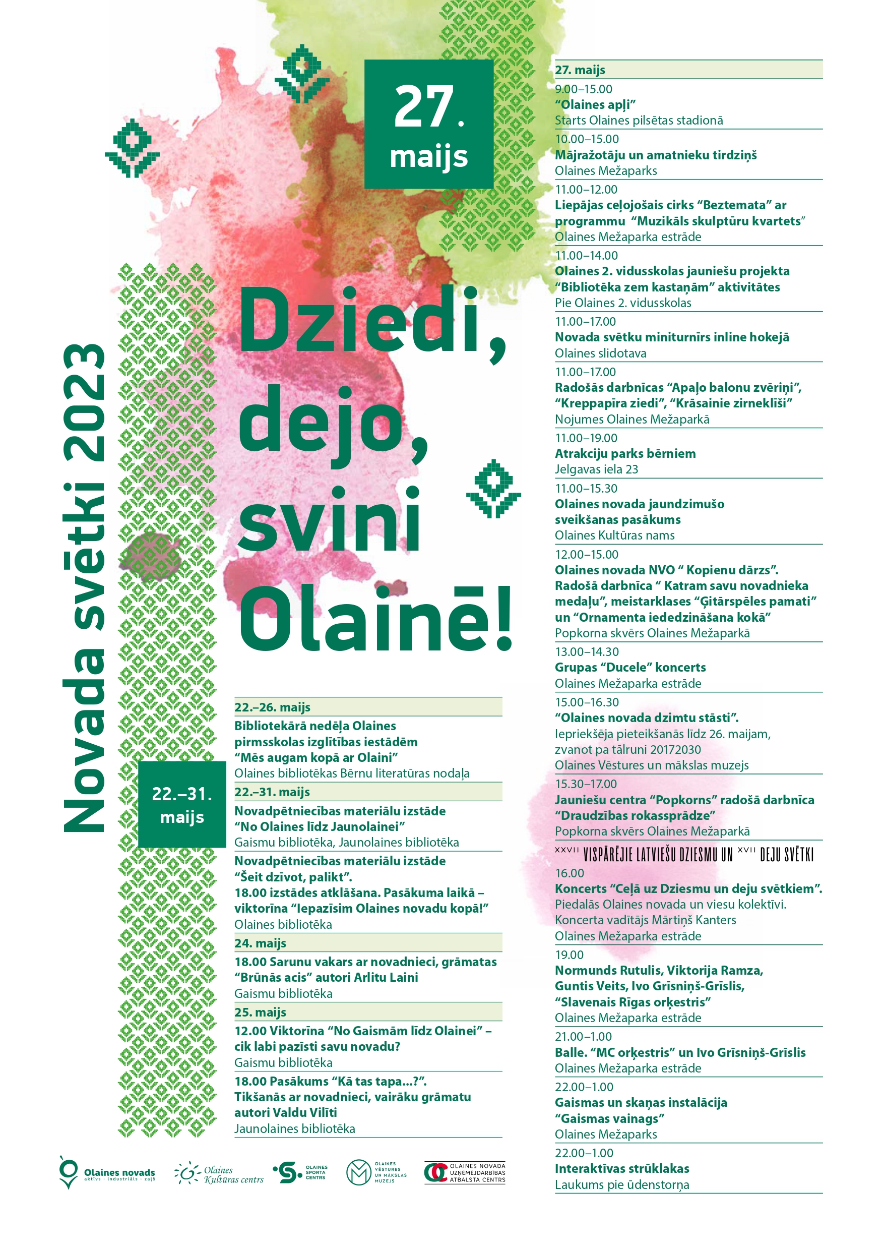 Olaines novada svētku afiša