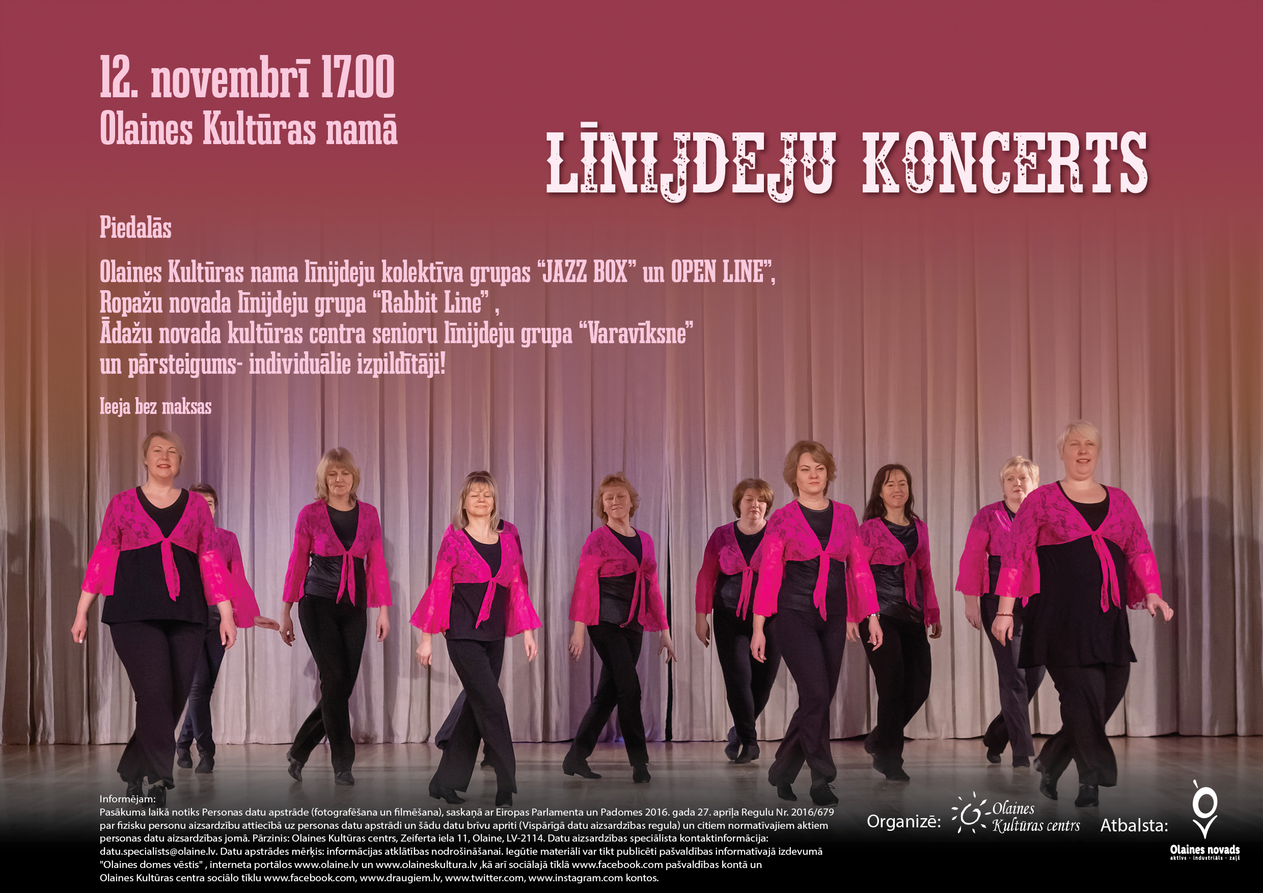 Līnijdeju koncerta afiša