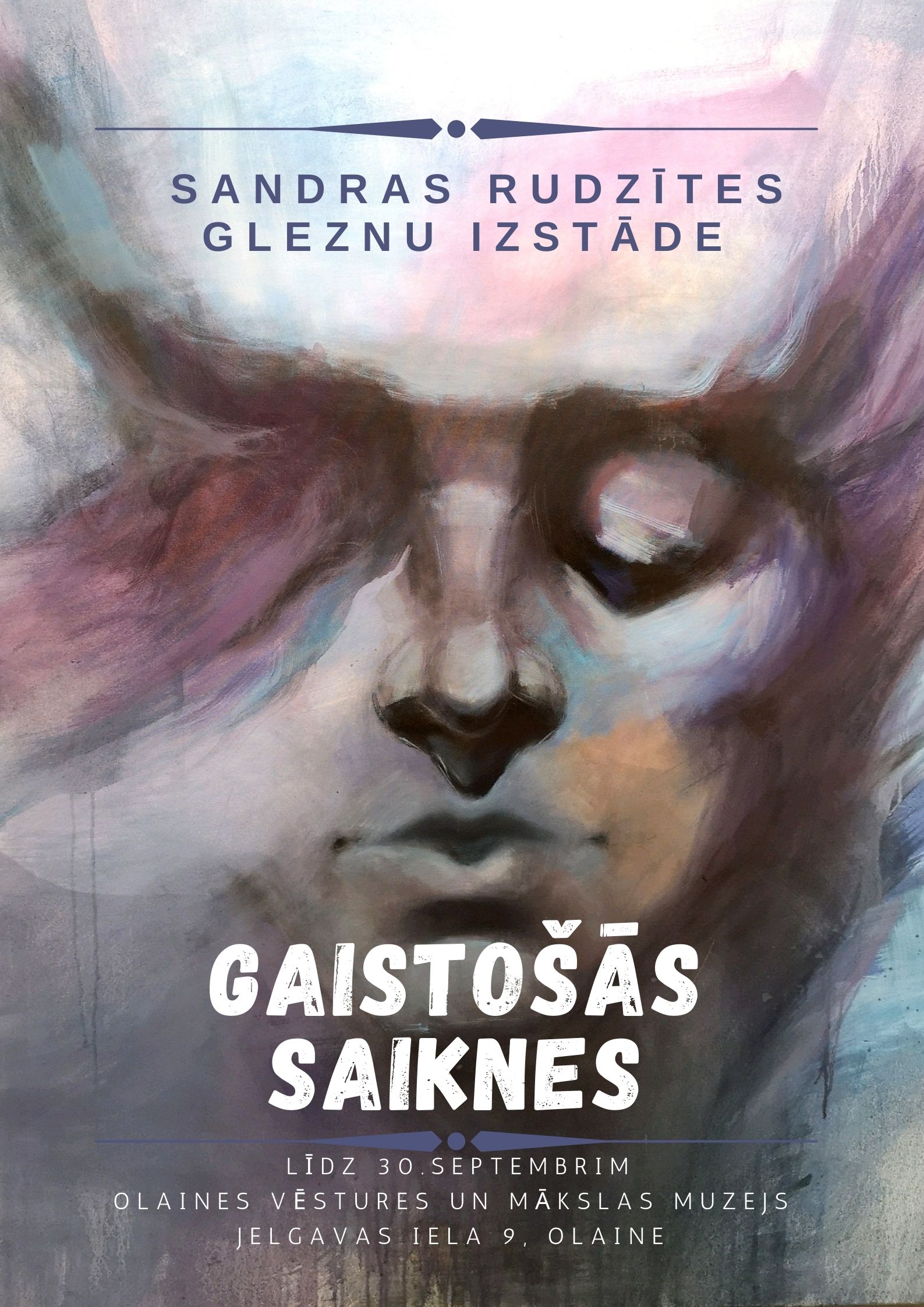Sandras Rudzītes izstādes afiša