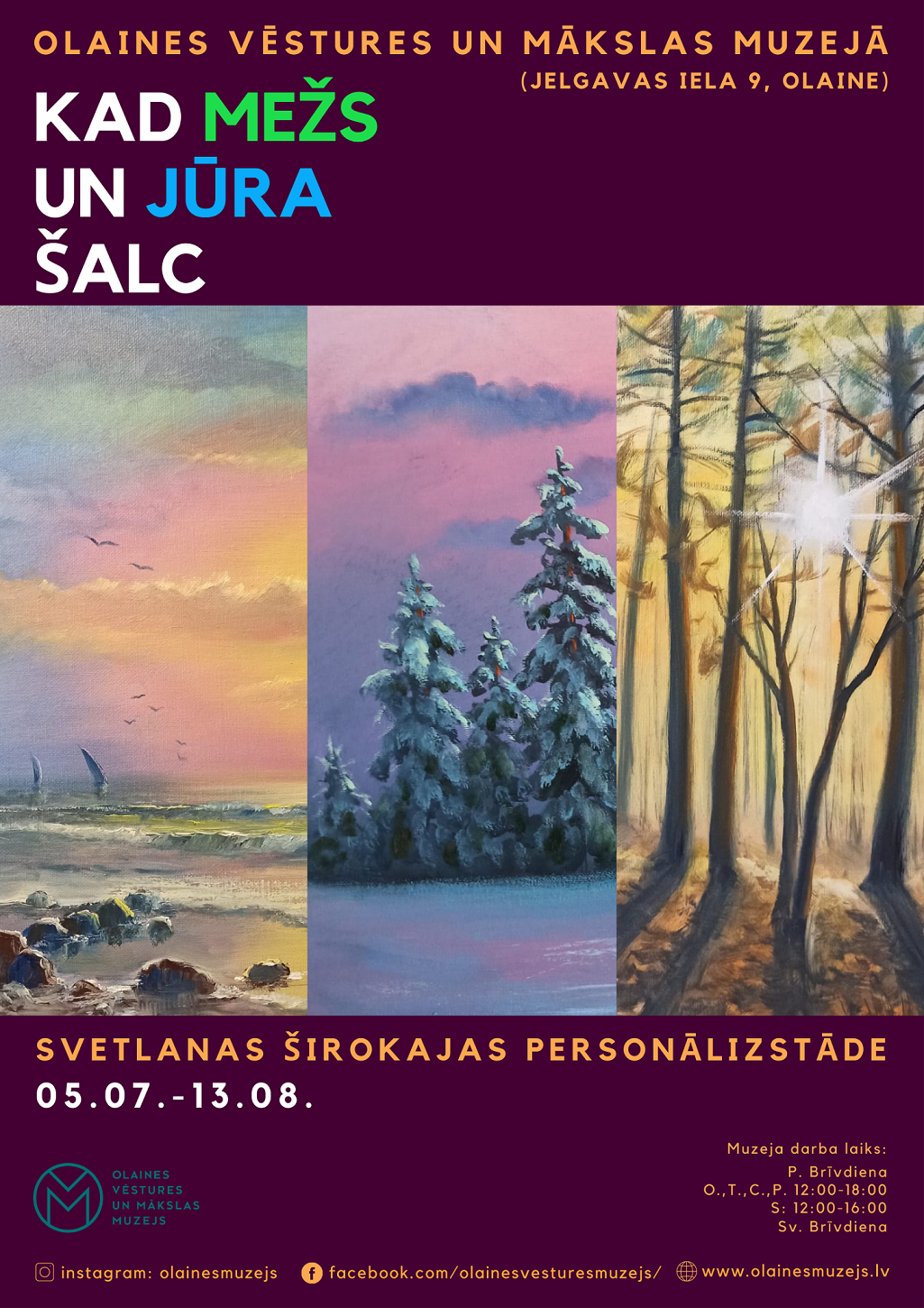 Svetlanas Širokajas gleznu izstādes afiša