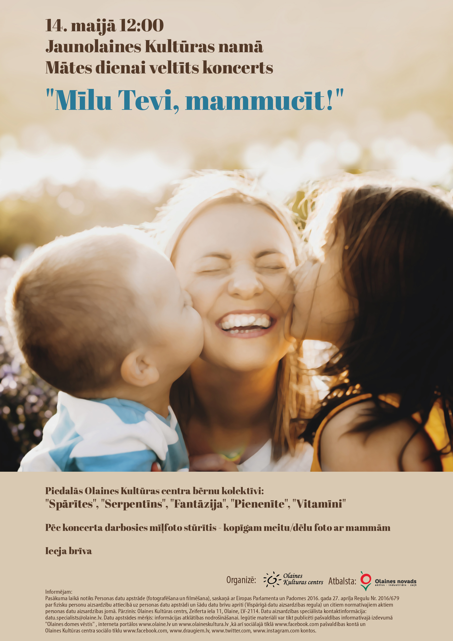 Mātes dienai veltītā koncerta afiša