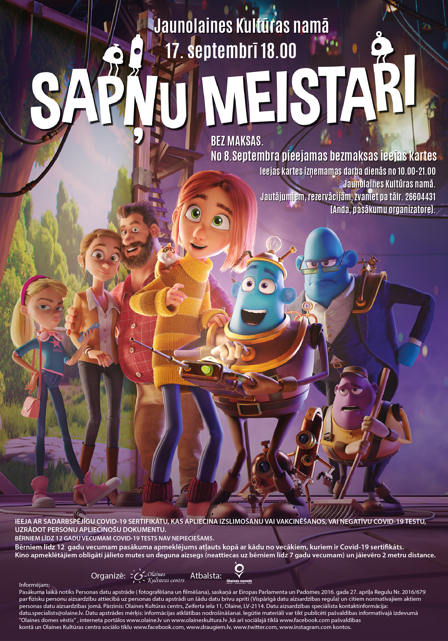 Animācijas filma ģimenei "Sapņu meistari"