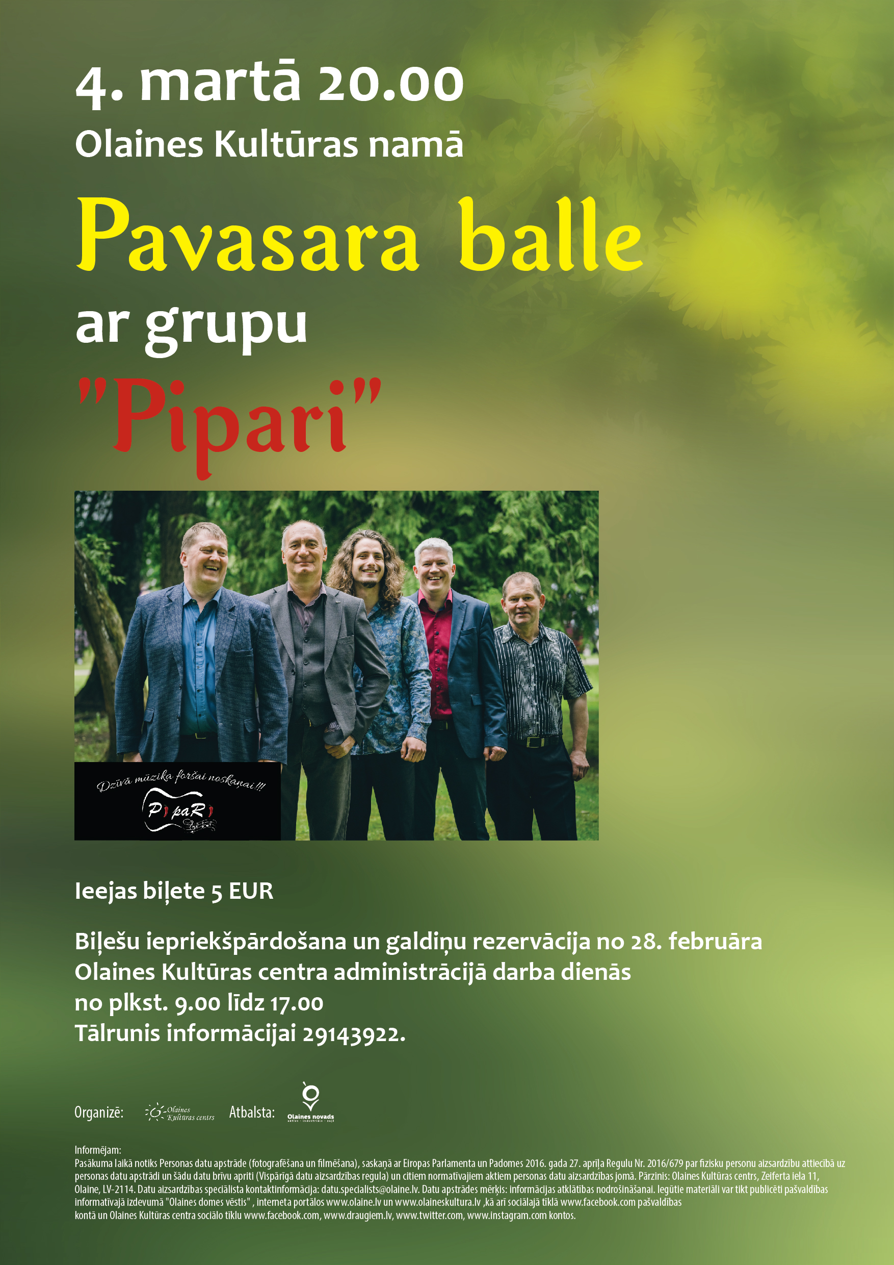 Balles ar grupu Pipari afiša
