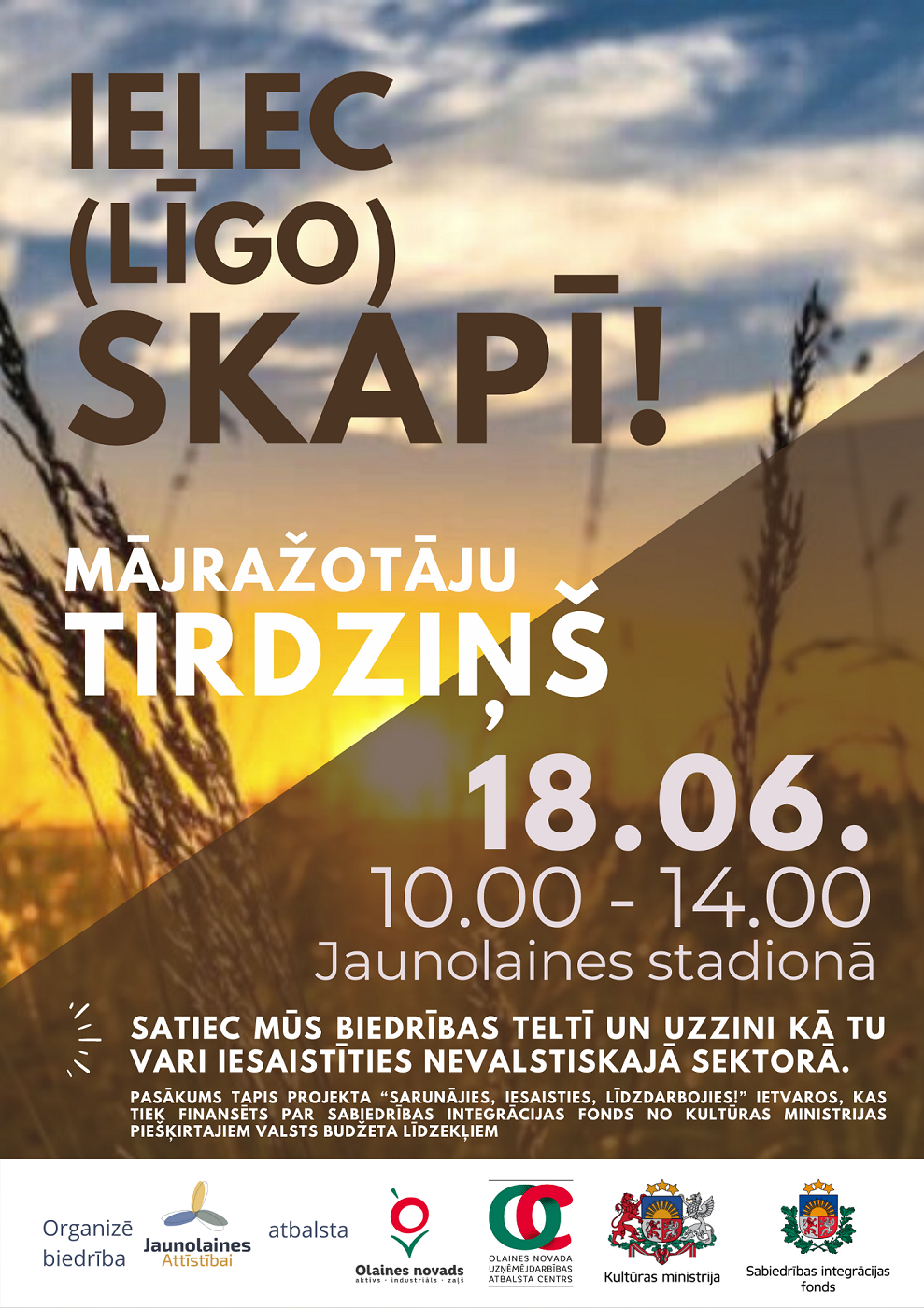 Plakāts par mājražotāju tirdziņu 