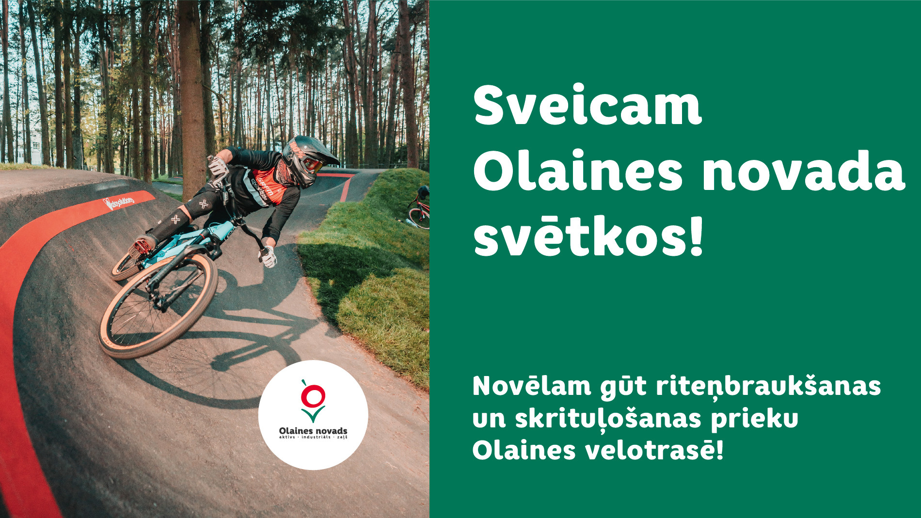 Olainē atvērta Pierīgā pirmā asfalta velotrase 