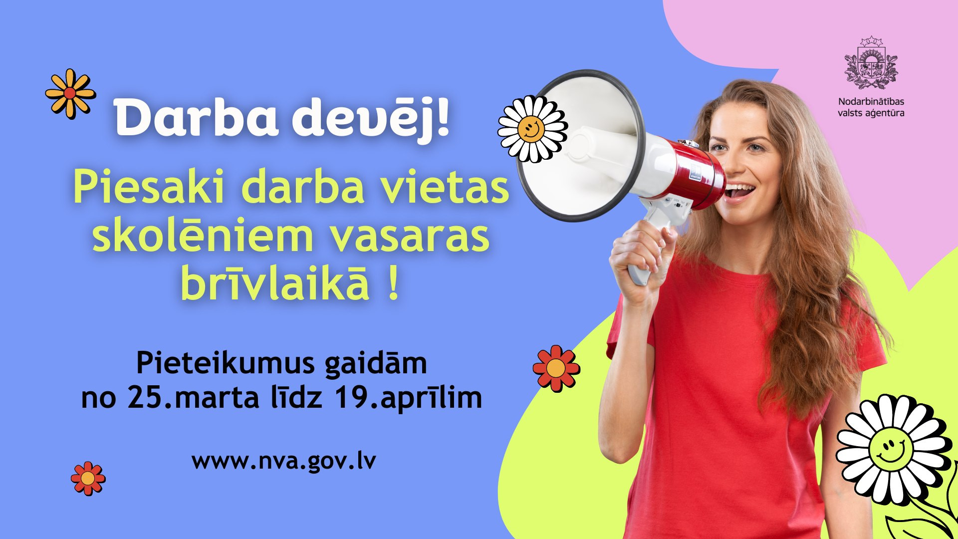 NVA aicina darba devējus pieteikties skolēnu nodarbinātības pasākuma īstenošanai 