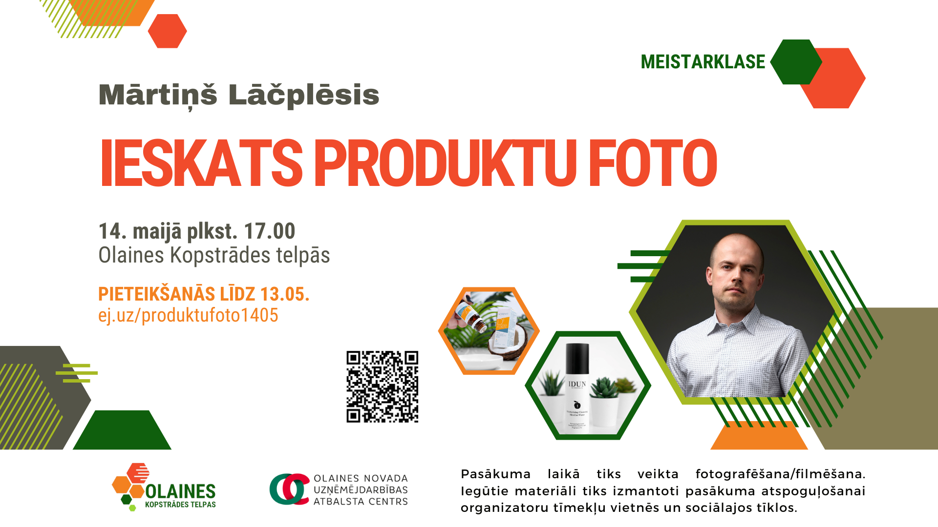 Meistarklase "Ieskats produktu foto" Mārtiņa Lāčplēša vadībā!