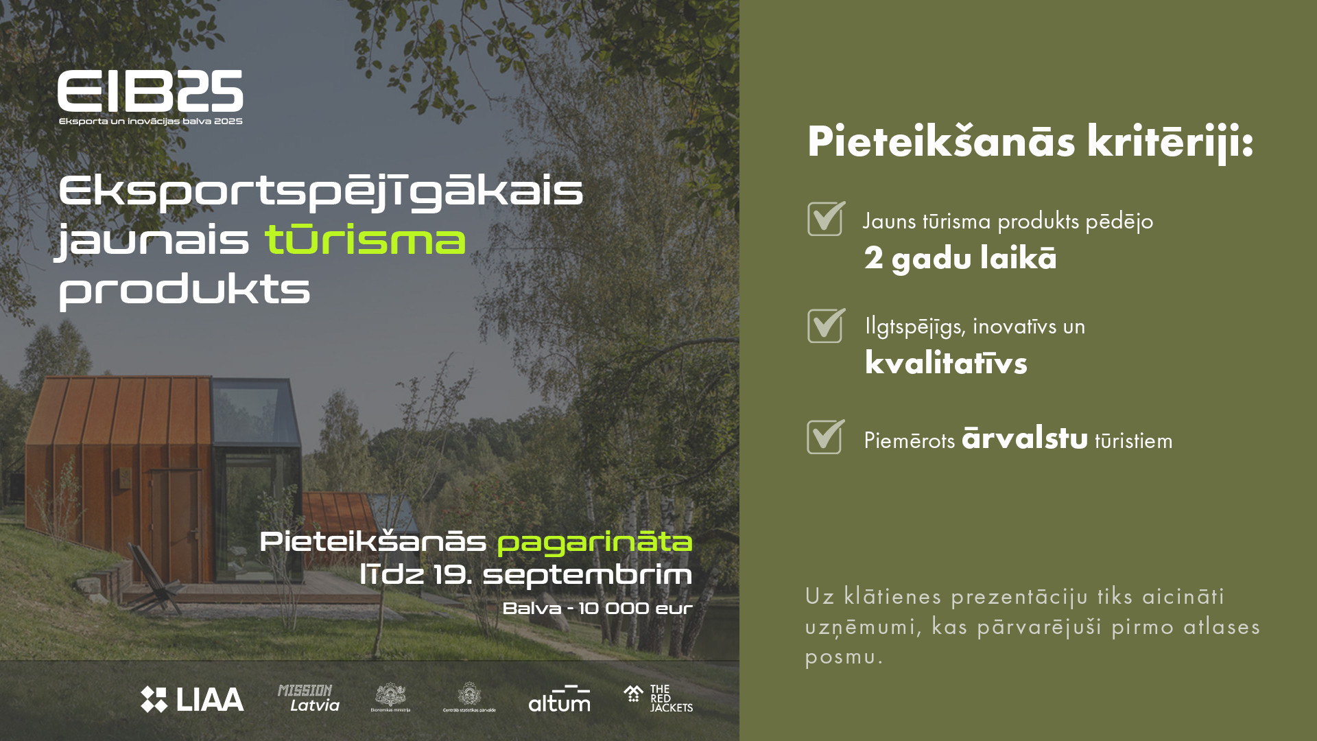 Pieteikšanās “Eksporta un inovācijas balvai 2025” turpināsies līdz 19. septembrim