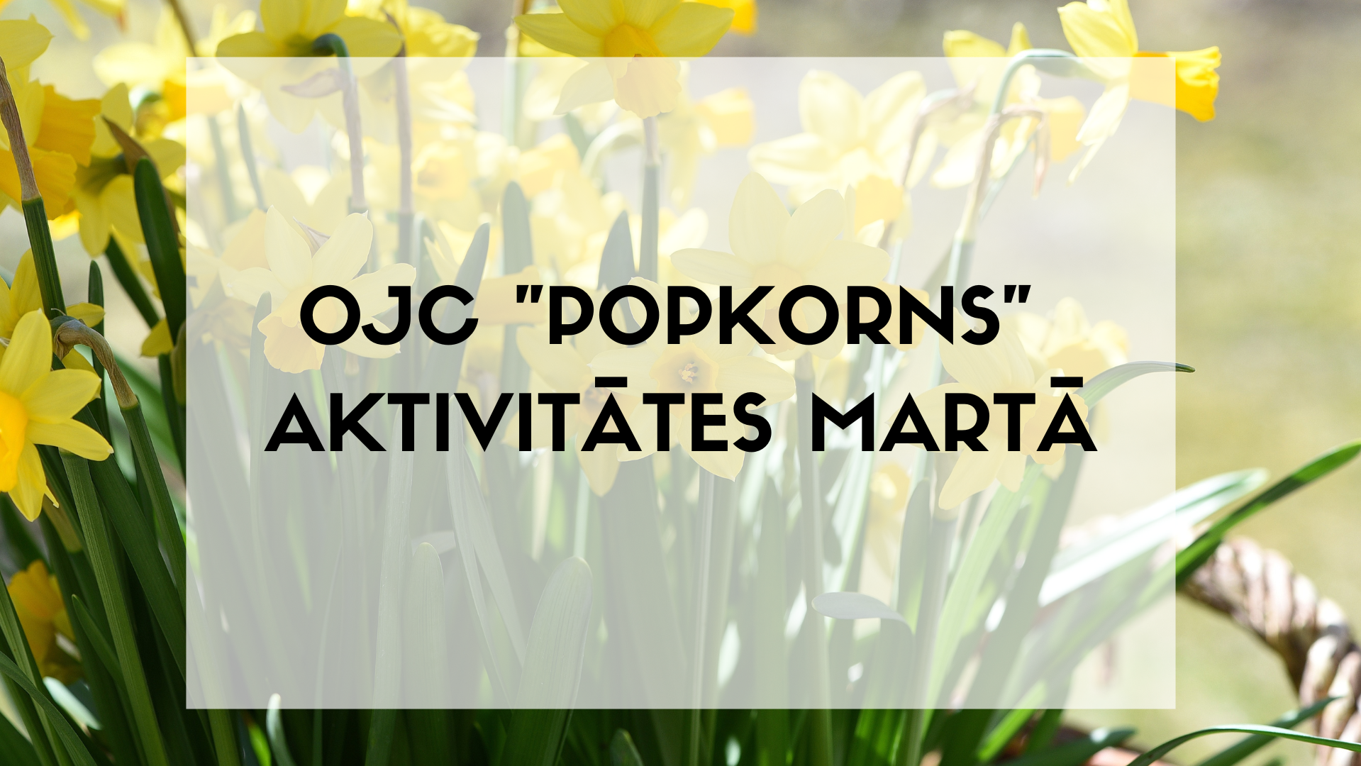 Olaines Jauniešu centra "Popkorns" marta pasākumi