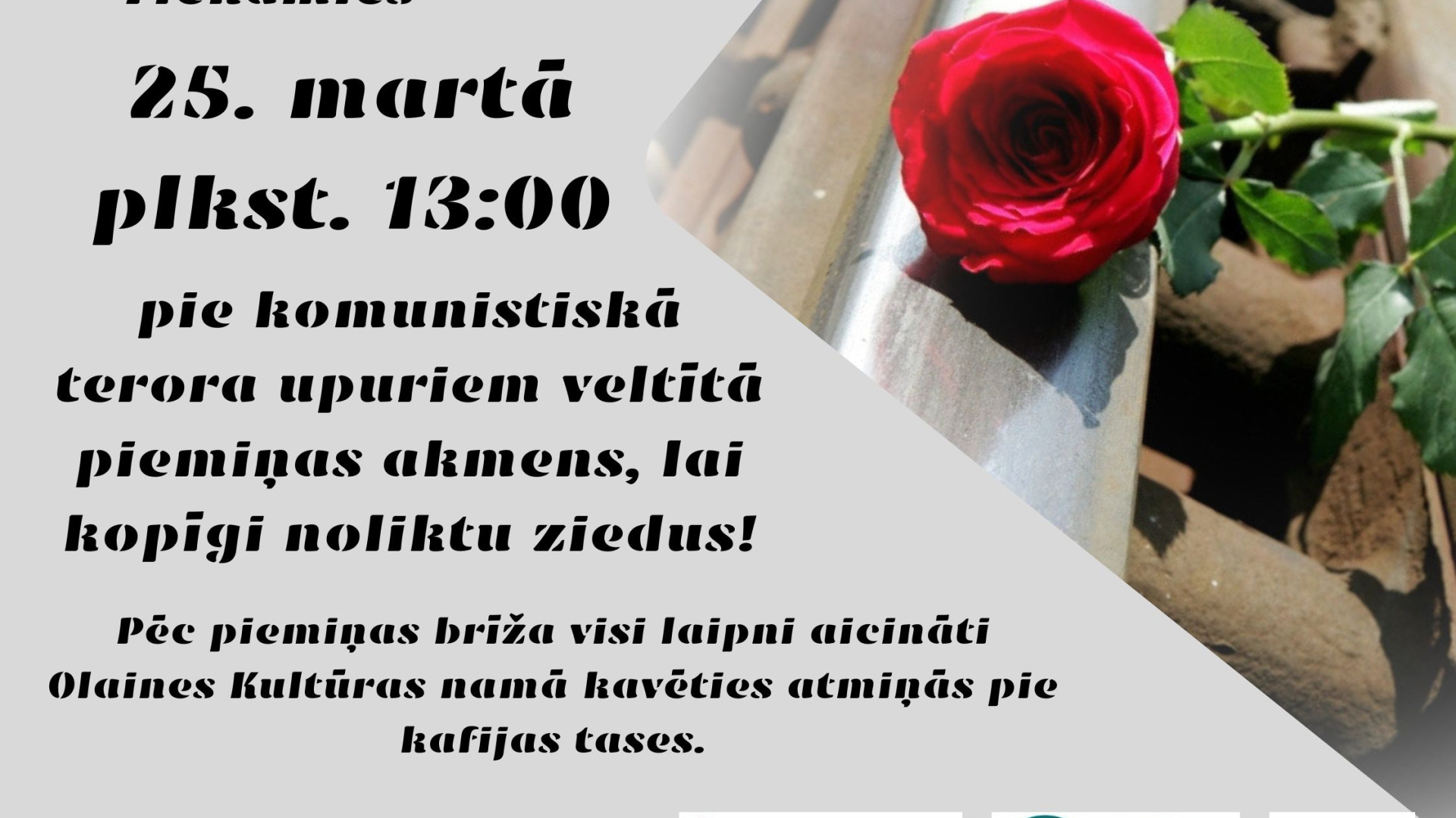 25.martā notiks Komunistiskā genocīda upuru piemiņas dienai veltīts pasākums