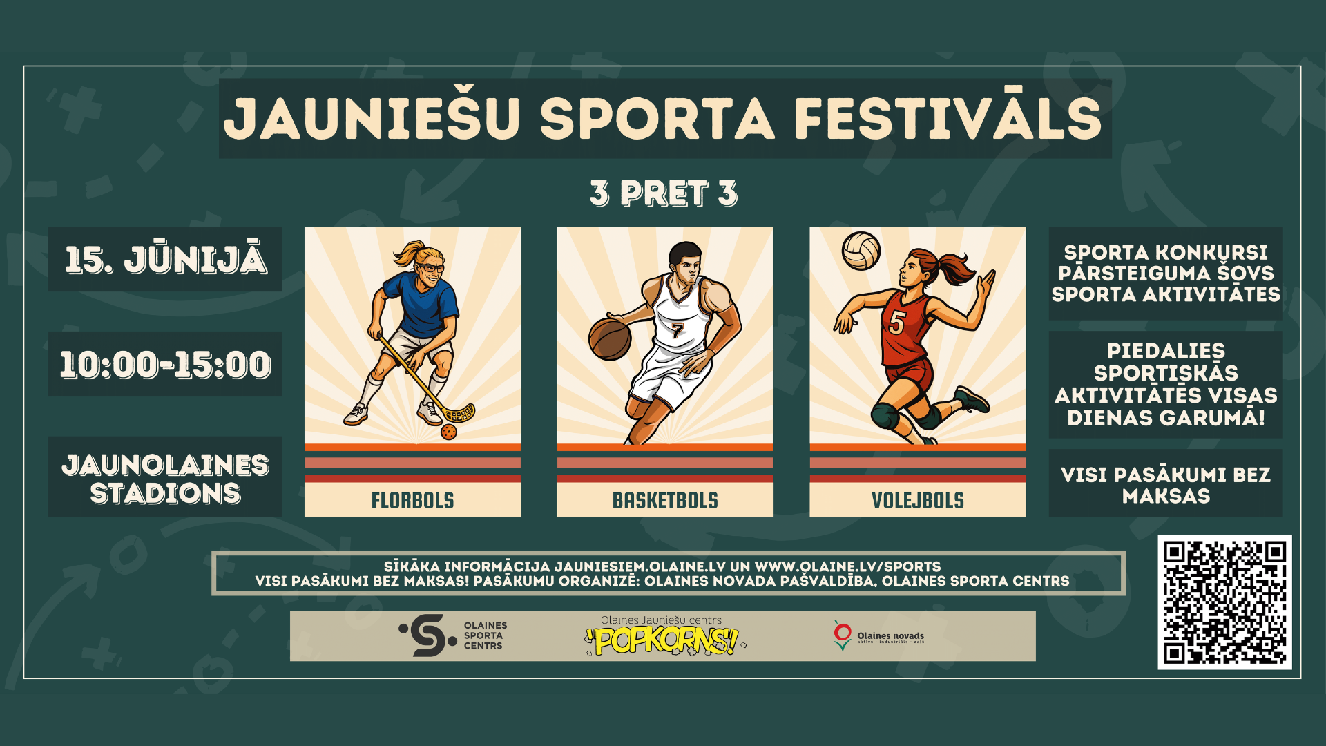 Jauniešu sporta festivāls Jaunolainē 2025