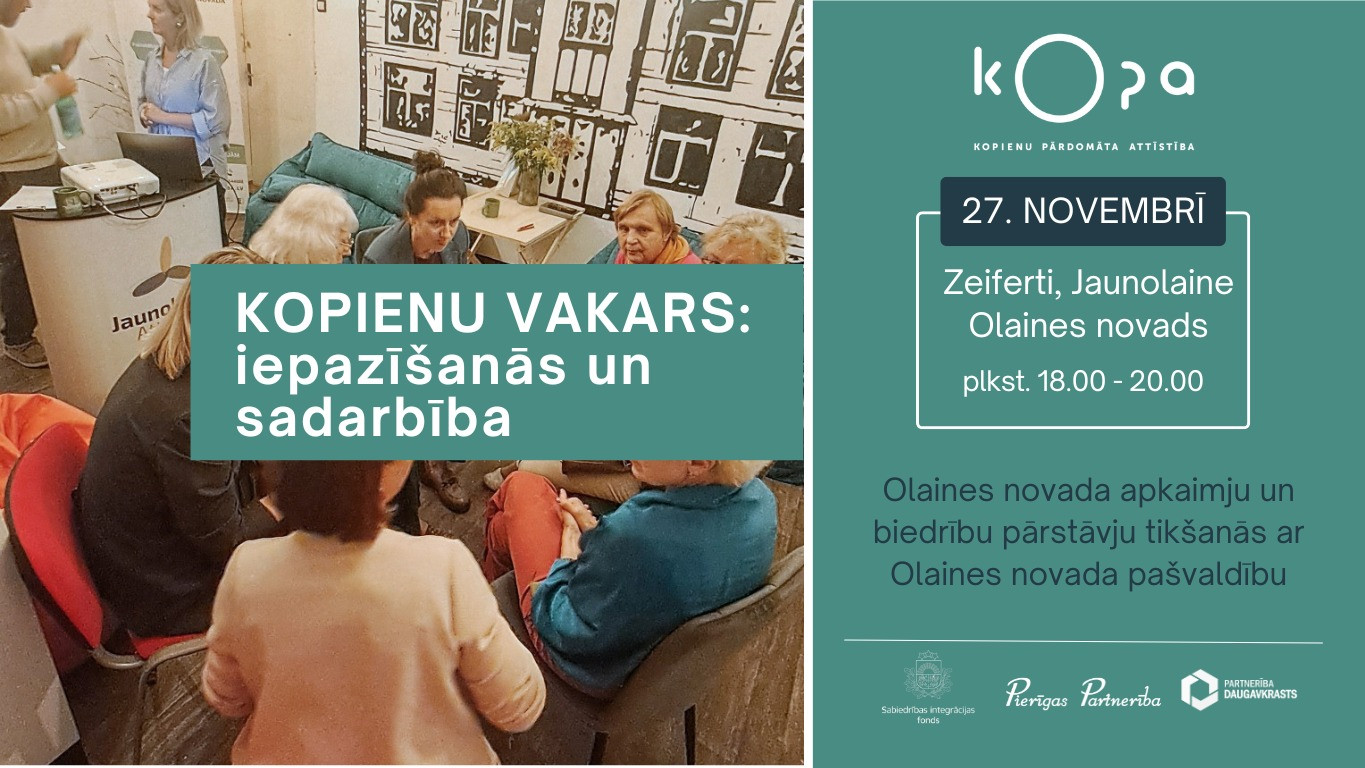 27.novembrī notiks Olaines novada kopienu vakars: iepazīšanās un sadarbība