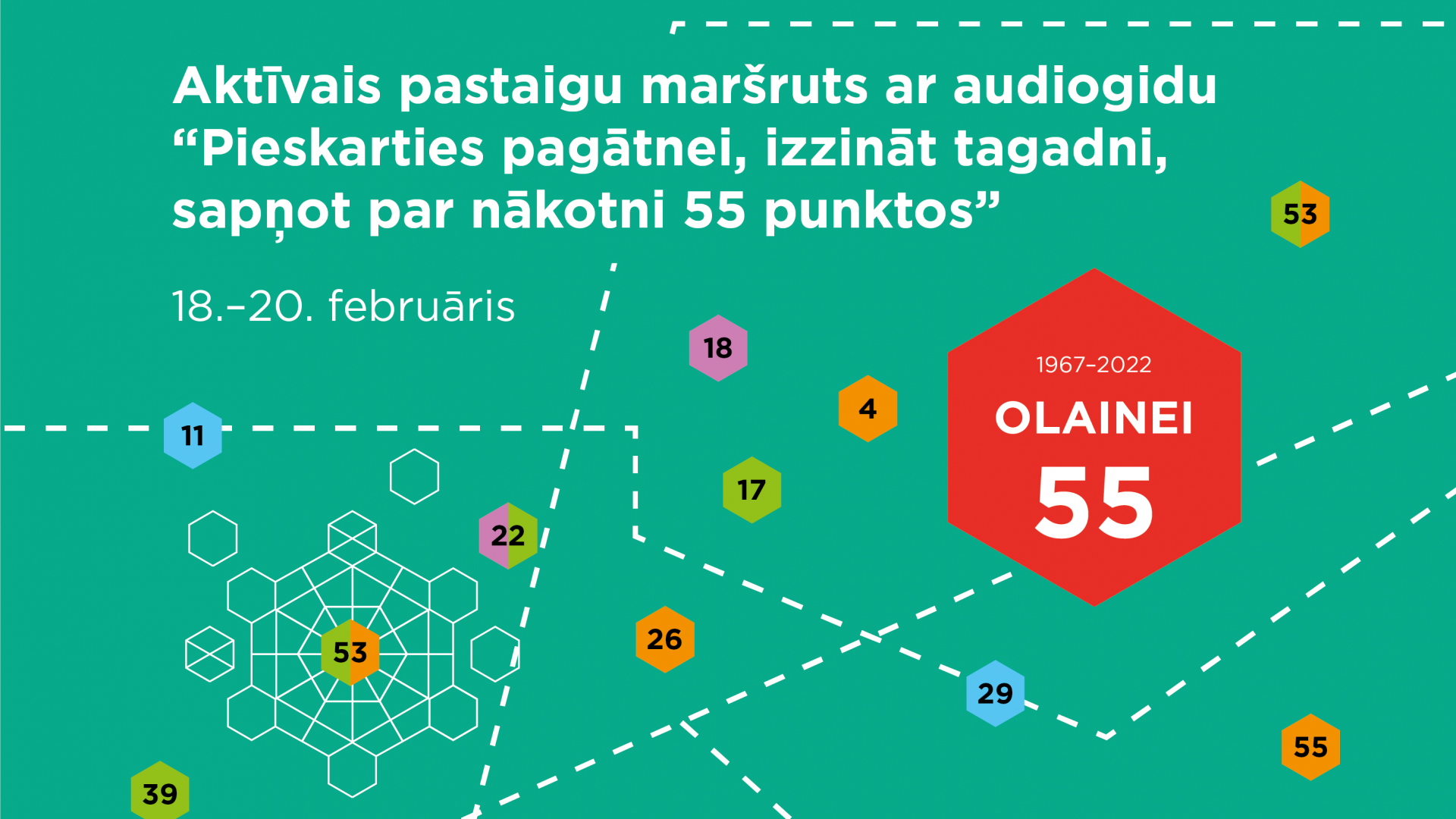 Pastaigu maršruts ar uzdevumiem un audiogidu “Pieskarties pagātnei, izzināt tagadni, sapņot par nākotni 55 punktos”