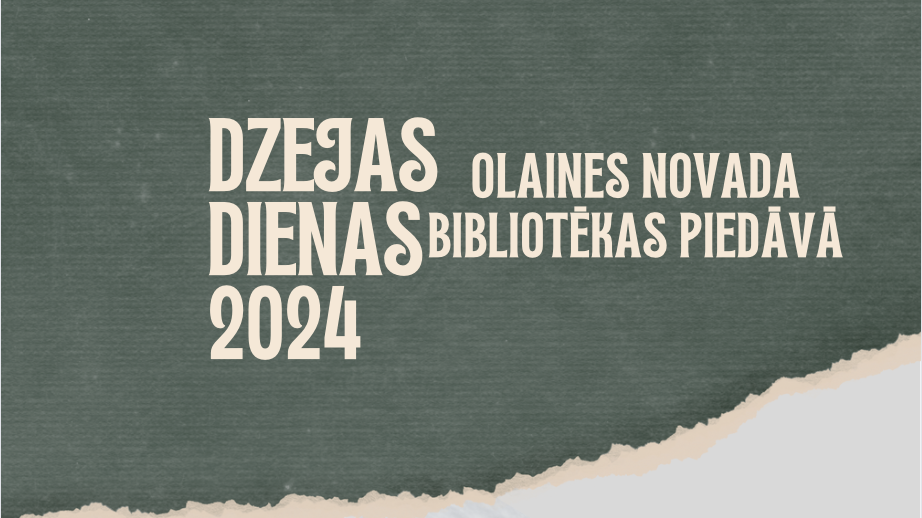 Dzejas dienas Olaines novada bibliotēkās - olaine.lv