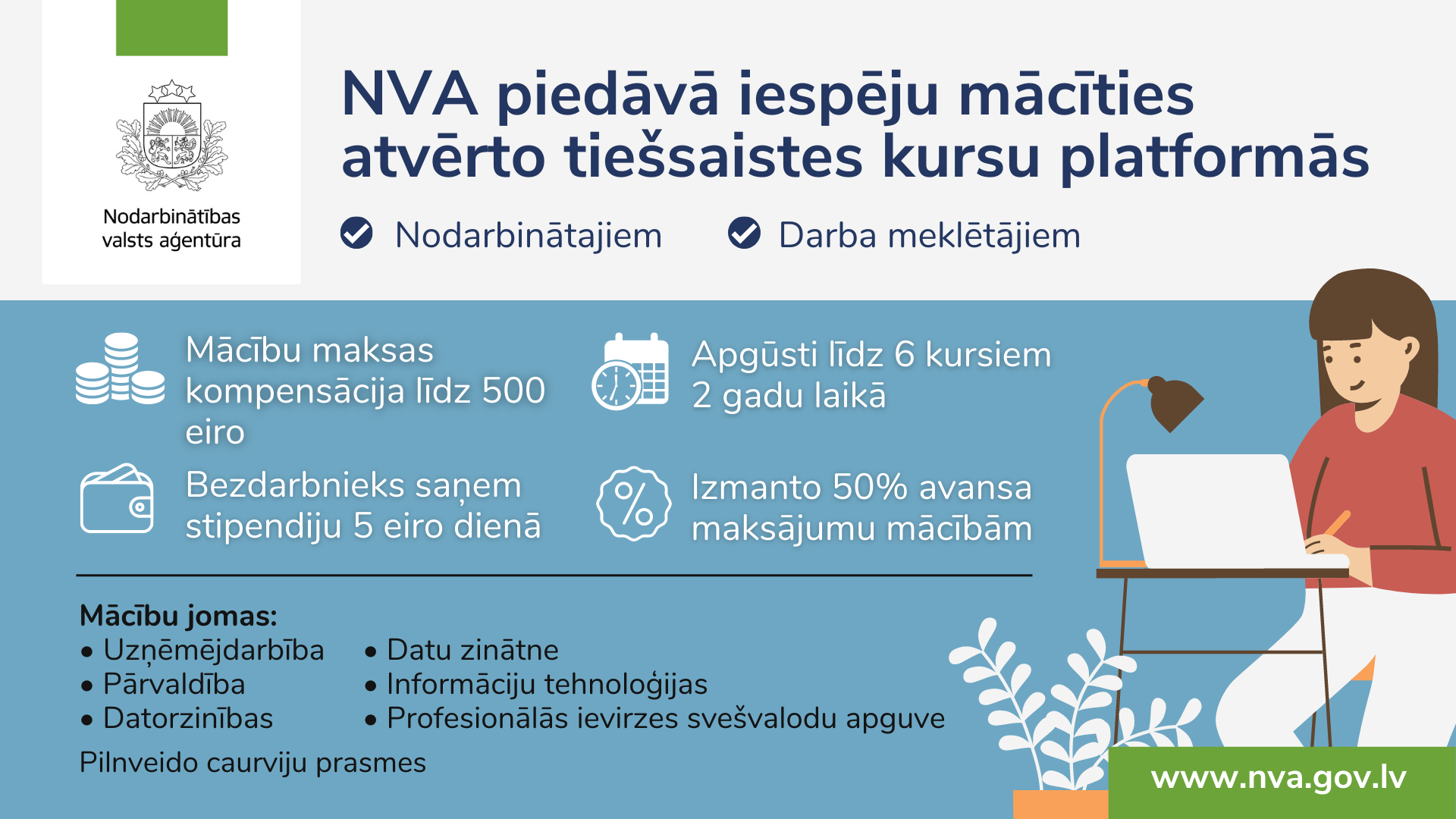 Lieliska iespēja darba meklētājiem un nodarbinātajiem 