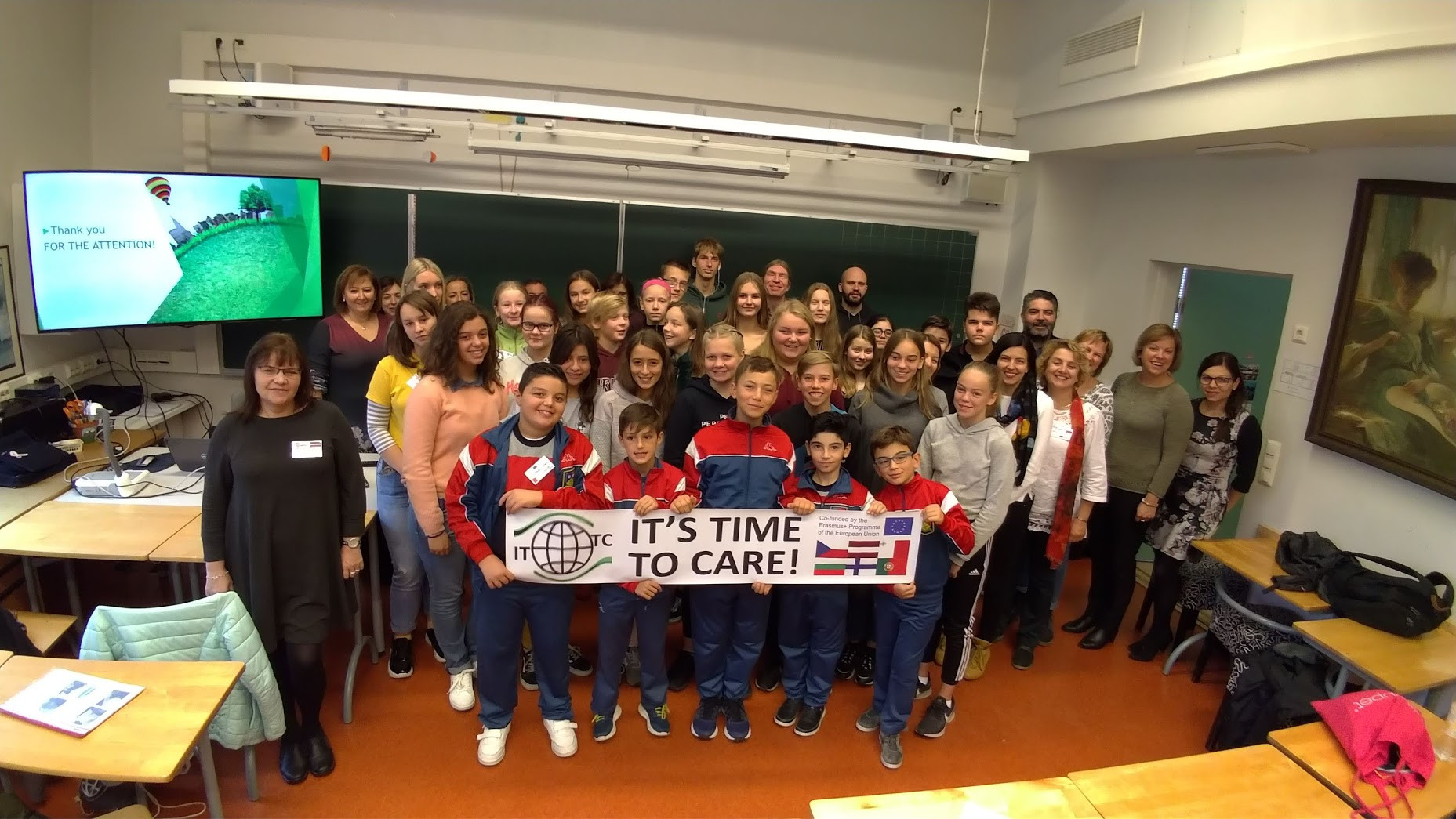 Olaines 1. vidusskolas delegācija piedalījās “Erasmus+” projekta “It’s Time to Care” pasākumā Lohjā, Somijā